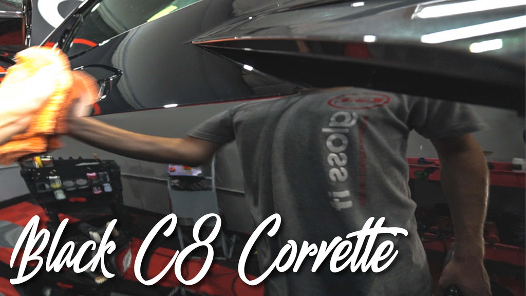 Black 2020 Chevrolet Corvette C8 Paint Correction, Ceramic Coating, and Paint Protection Film