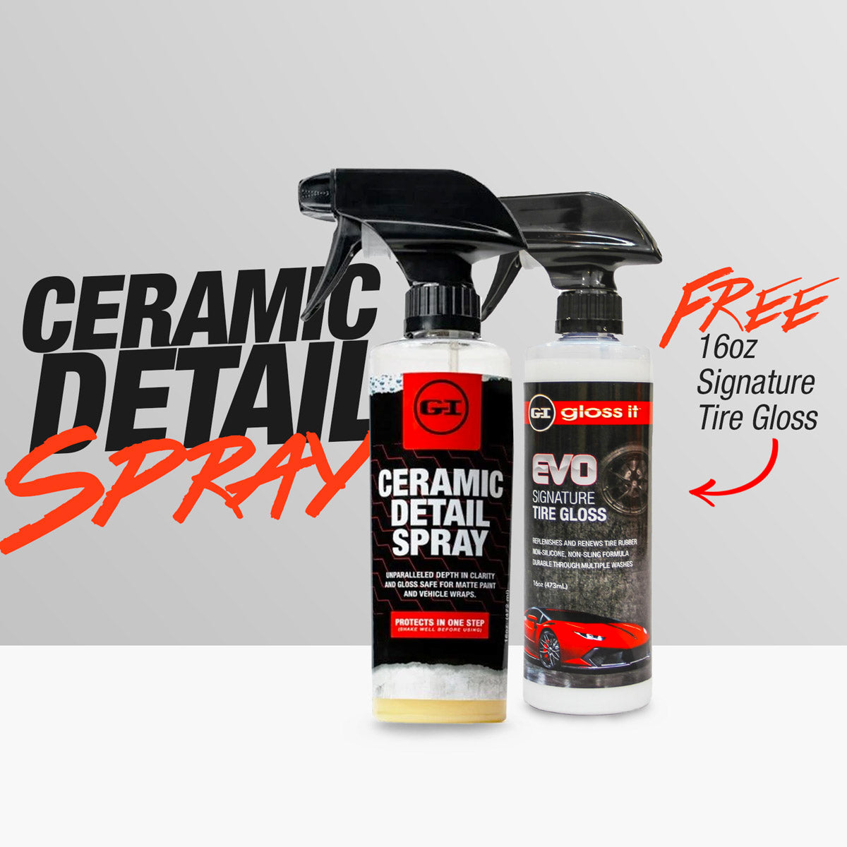 Ceramic Detail Spray + FREE 1 Tire Gloss