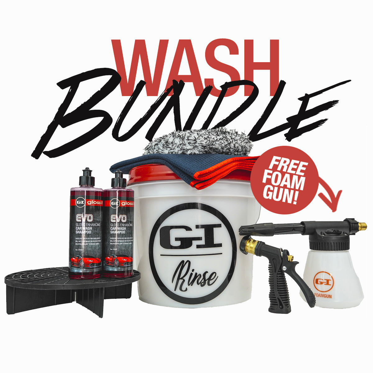 Car Wash Essentials KIT + Foam Gun